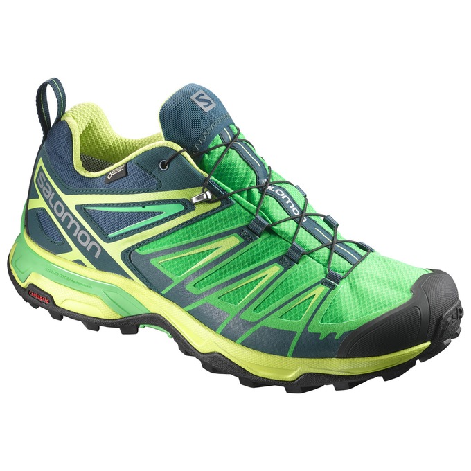 Salomon Singapore Mens Hiking Shoes - X ULTRA 3 GTX® Green/Black | 40178-USVX